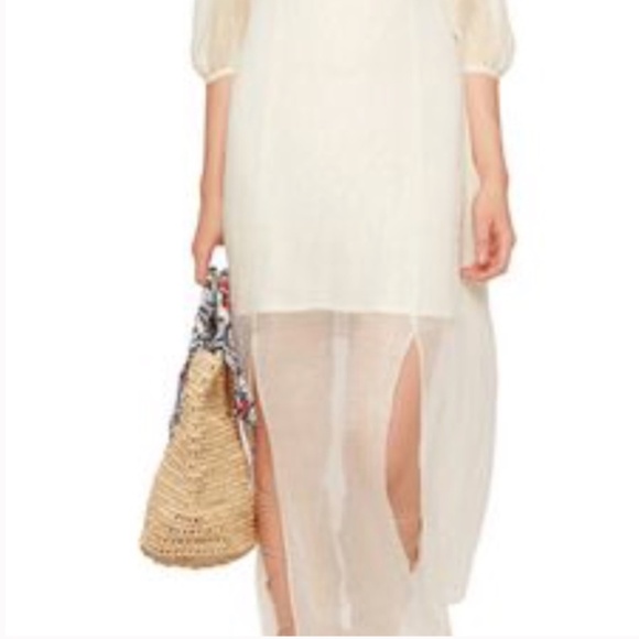 MAJE Cold-shoulder metallic striped silk-blend max - Picture 7 of 9